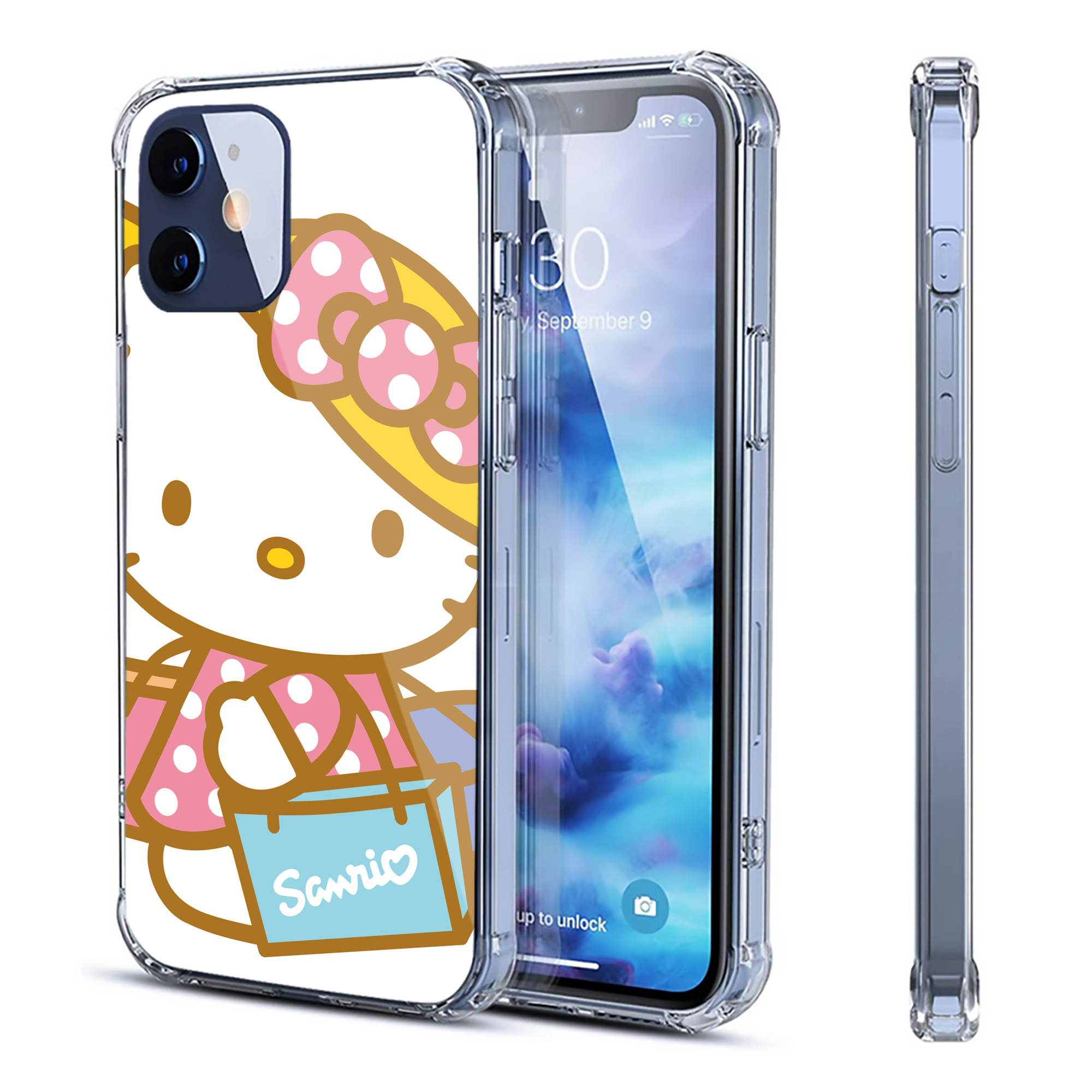 （画像用） Hello Kitty ハローキティ 【iPhone 12シリーズ対応】透明スマホケース（クリアソフトケース）